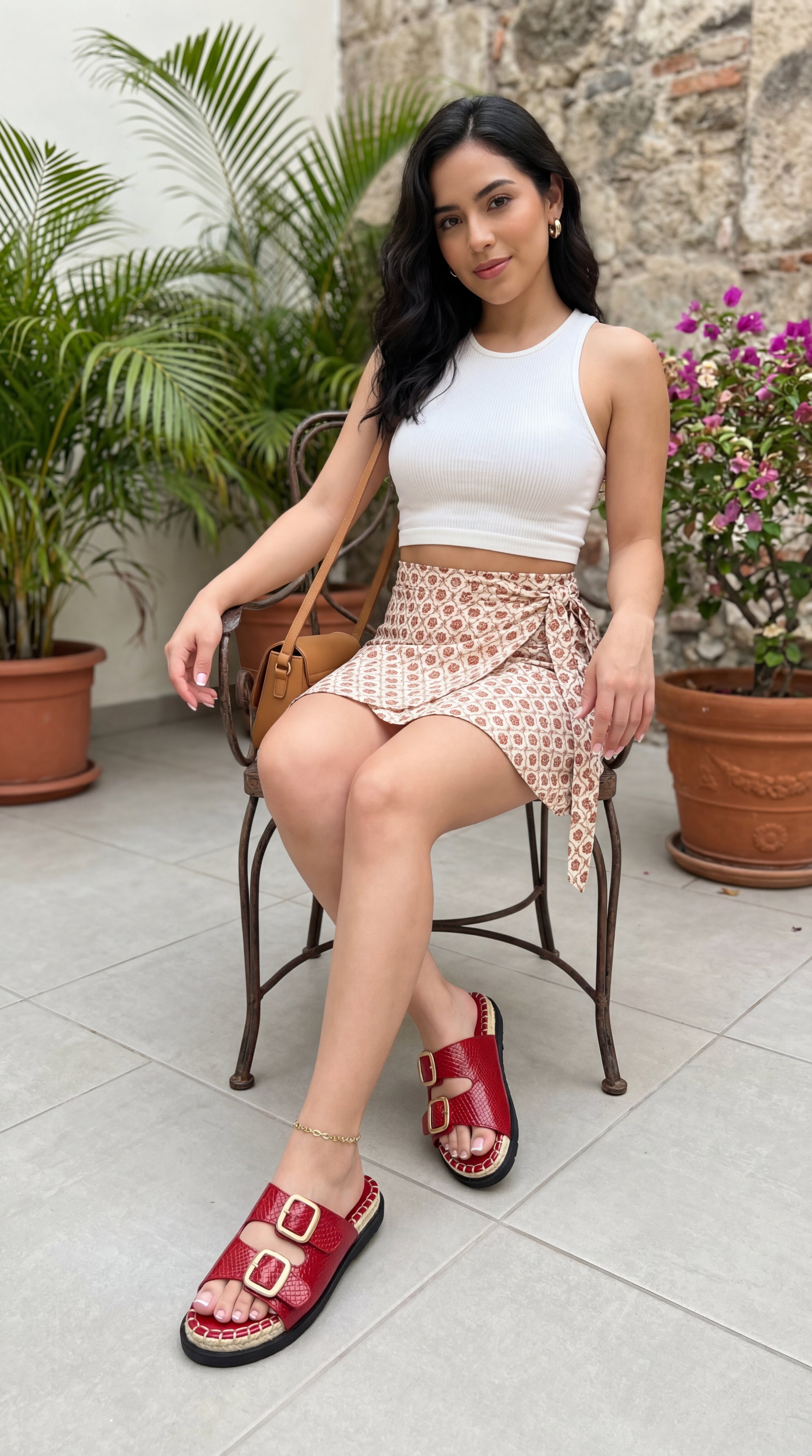 Sandalia VALERY Croco Doble Hebilla Espartina – Calzado Femenino Plataforma